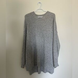 Oversized Grey Knit Sweater